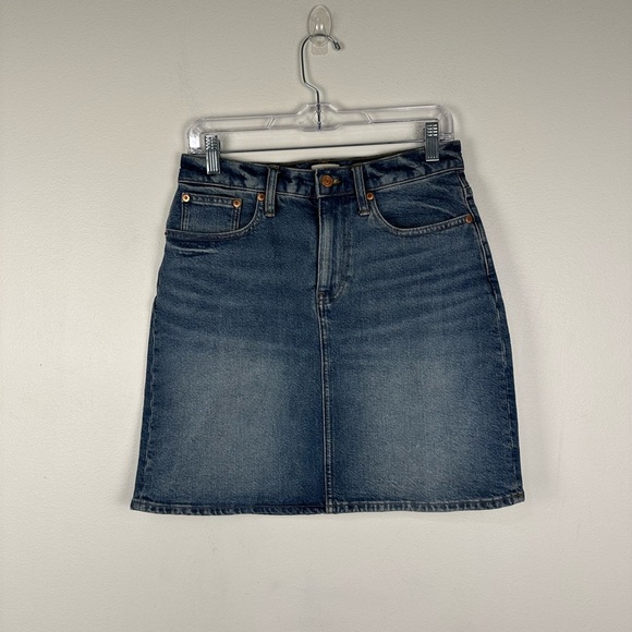 J.Crew Denim Mini Skirt Re-imagined 5 Pocket Light Wash Women’s Sz 26 - Picture 2 of 7